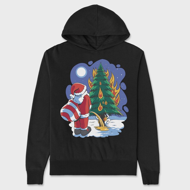 Santa Tree Pee, Unisex Men's Hoodie