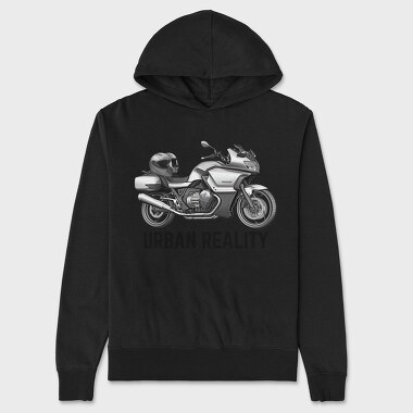 Motorcycle and Helmets, Unisex Men's Hoodie