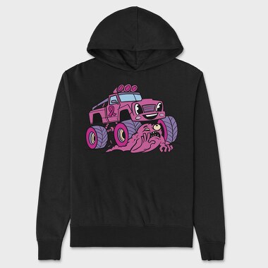 Pink Monster Truck, Unisex Men's Hoodie