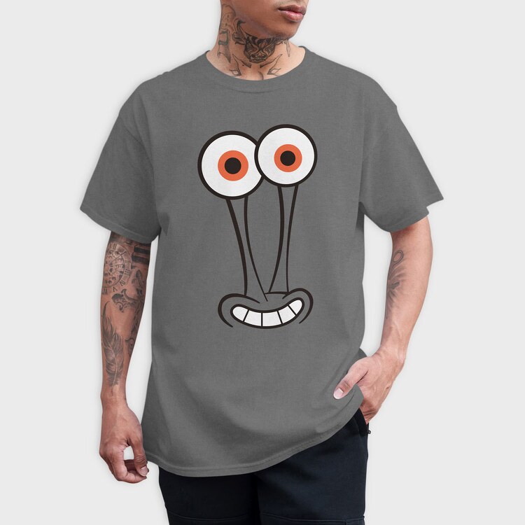 Mushrooms Moon Monochrome, Unisex Men's T-Shirt