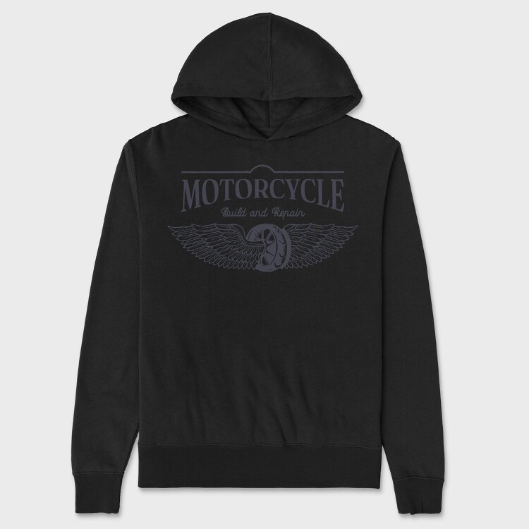 Motorcycle Build and Repair, Unisex Men's Hoodie