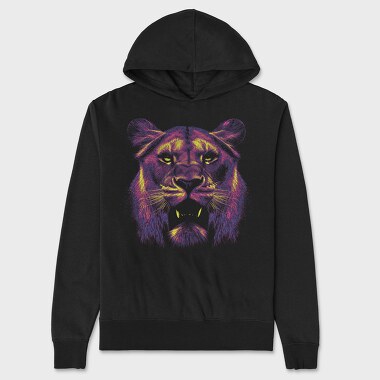 Neon Lion, Unisex Men's Hoodie