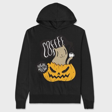 Coffee Right Meow, Unisex Men's Hoodie
