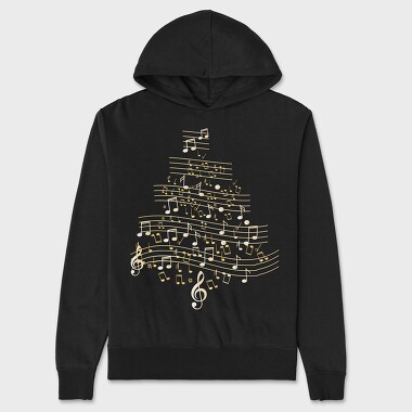Music Christmas Tree, Unisex Men's Hoodie