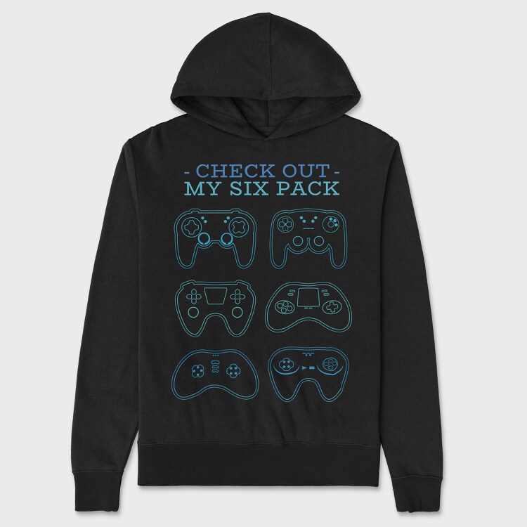 Six Pack Joystick, Unisex Men's Hoodie