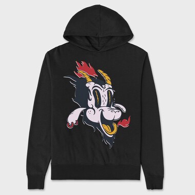 Satan Cartoon, Unisex Men's Hoodie