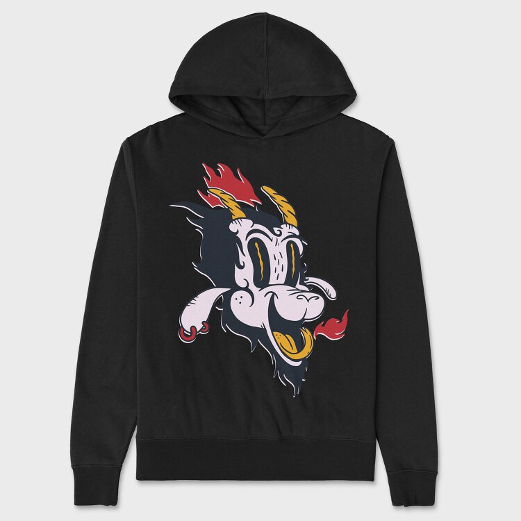 Satan Cartoon, Unisex Men's Hoodie