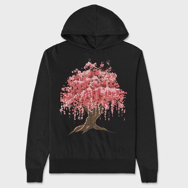 Sakura Tree Watercolor, Unisex Men's Hoodie