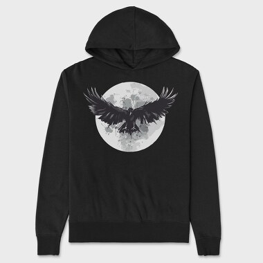 Raven Moon, Unisex Men's Hoodie