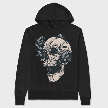 Skull Gym, Unisex Men's Hoodie