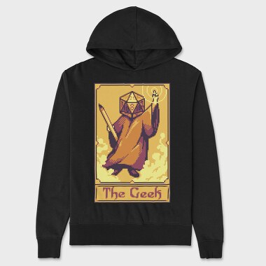 Pixelart Tarot Card the Geek, Unisex Men's Hoodie