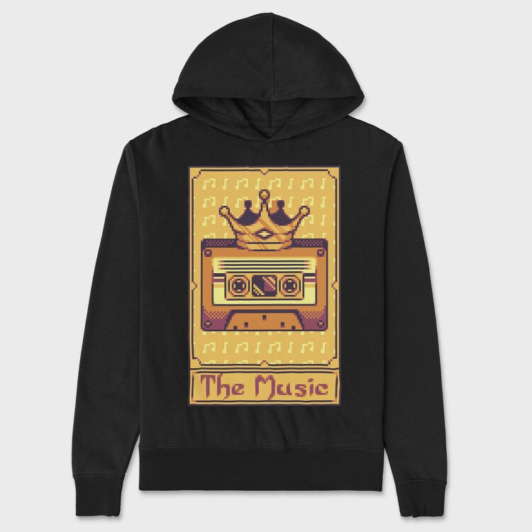 Pixelart Tarot Card the Music, Unisex Men's Hoodie