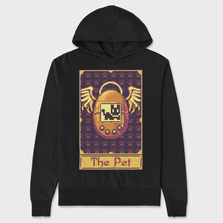 Pixelart Tarot Card the Pet, Unisex Men's Hoodie