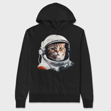 Realistic Astronaut Cat, Унисекс Мъжко Суичър