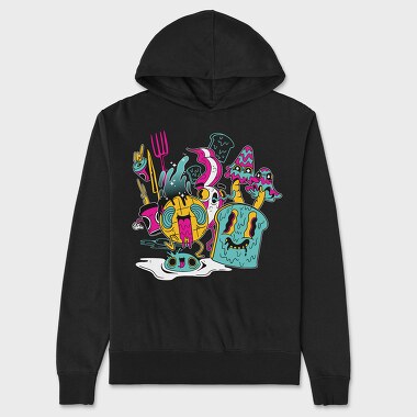 Psychedelic Breakfast, Unisex Men's Hoodie