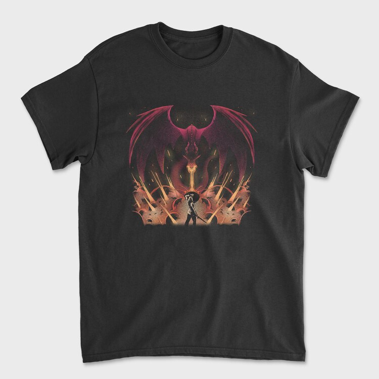 Dragon Warrior Flame, Унисекс Мъжка Тениска