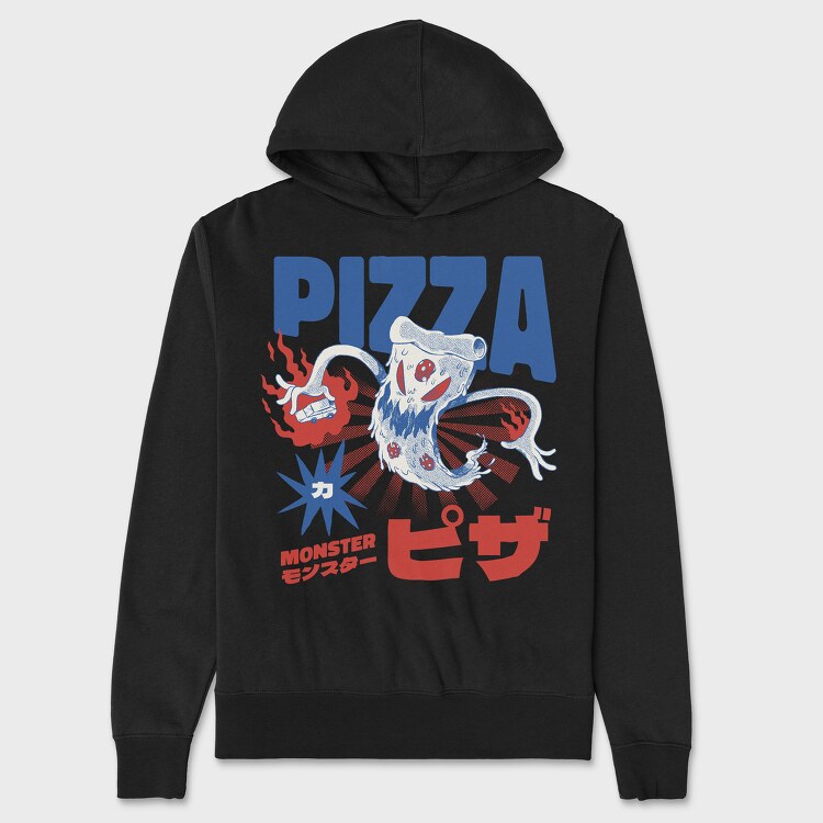 Pizza Monster, Unisex Men's Hoodie