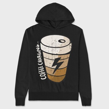 Coffee Charging, Unisex Men's Hoodie