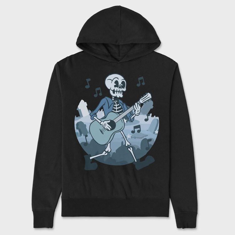 Skeleton Guitar, Унисекс Мъжко Суичър