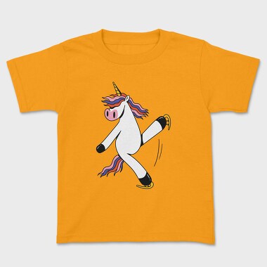 Unicorn Ice Skating, Kids' T-Shirt