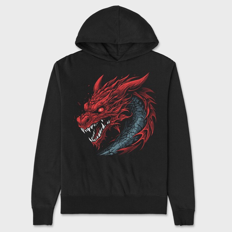 Red Dragon, Unisex Men's Hoodie