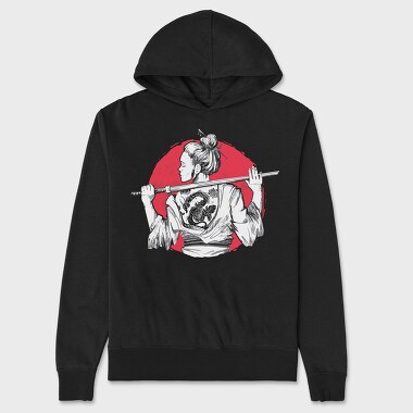 Samurai Girl Tattoo, Unisex Men's Hoodie