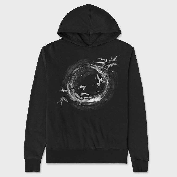 Ink Birds Flying, Unisex Men's Hoodie