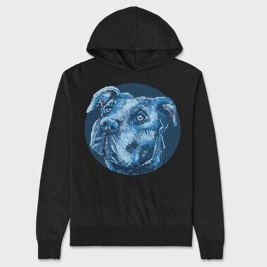 Portrait Pitbull, Unisex Men's Hoodie