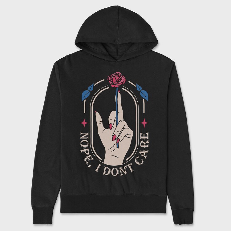 Nope I Dont Care, Unisex Men's Hoodie