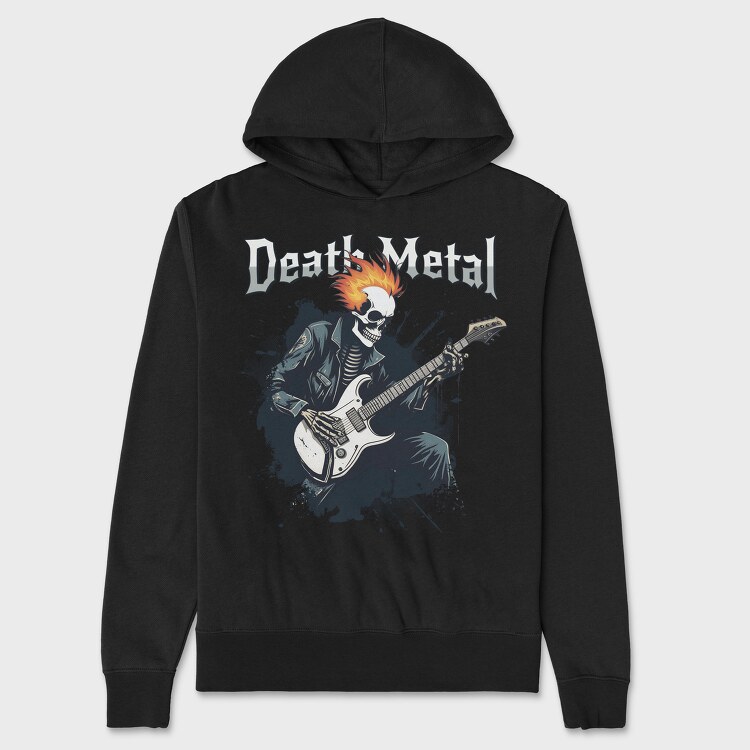 Rocking Skeleton Death Metal, Unisex Men's Hoodie