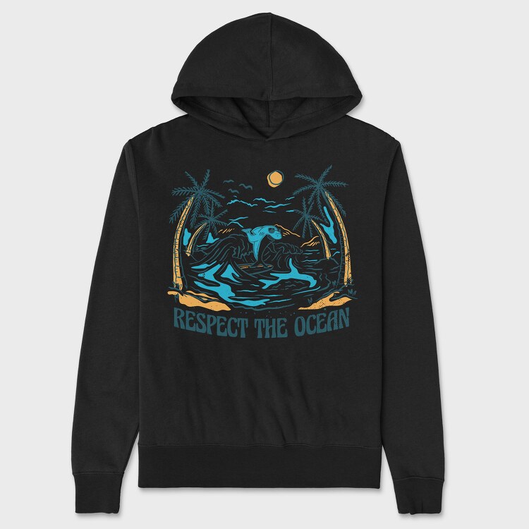 Respect the Ocean, Unisex Men's Hoodie