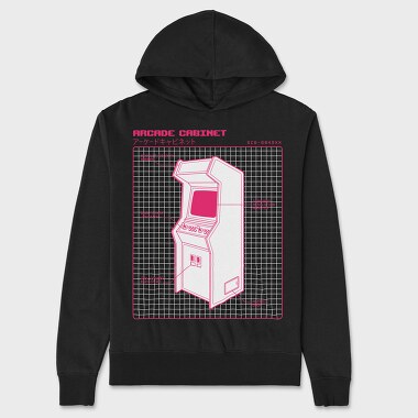 Retro Arcade Cabinet, Unisex Men's Hoodie