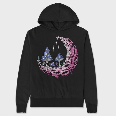 Psychedelic Moon, Unisex Men's Hoodie