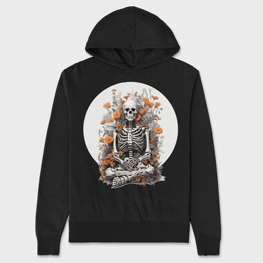 Skeleton Plants and Flowers, Unisex Men's Hoodie