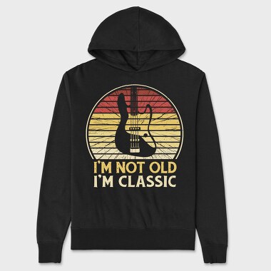 Not Old Classic Retro Guitar, Unisex Men's Hoodie
