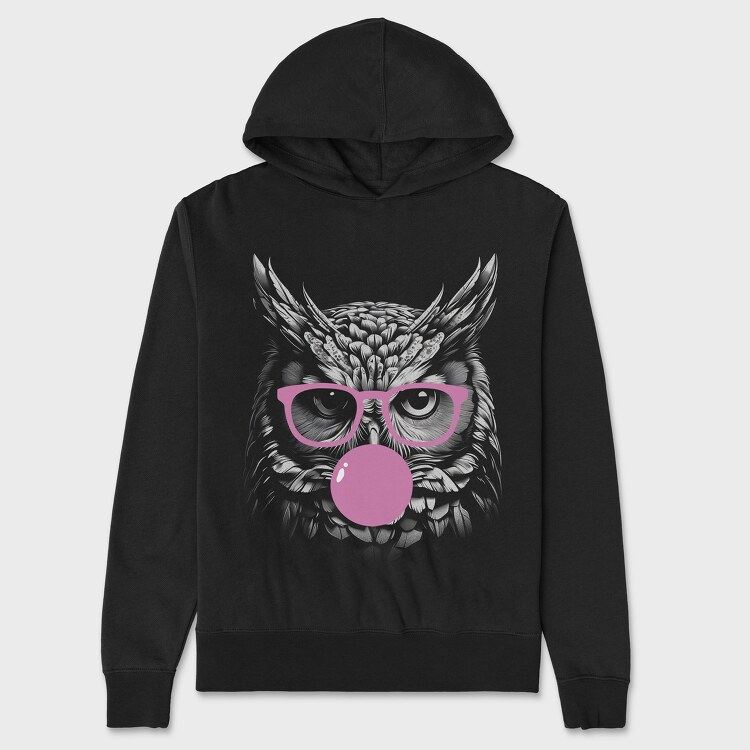 Owl Monochrome Bubblegum, Унисекс Мъжко Суичър