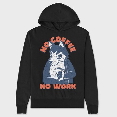 Husky No Coffee No Work, Unisex Men's Hoodie