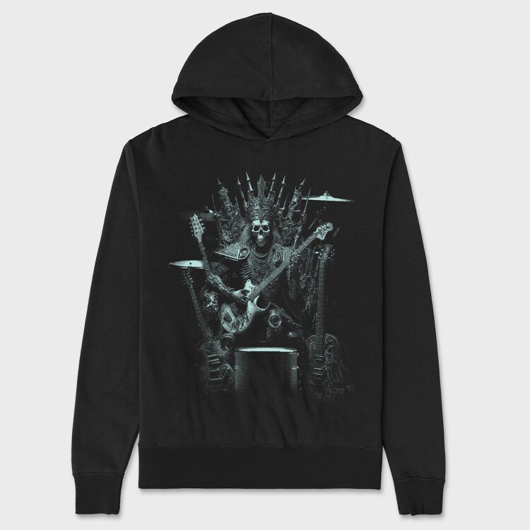 Skeleton Rock King, Unisex Men's Hoodie