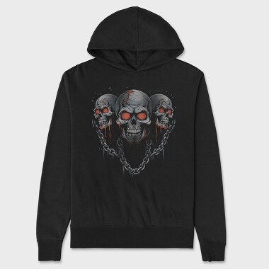 Skulls Chains, Unisex Men's Hoodie