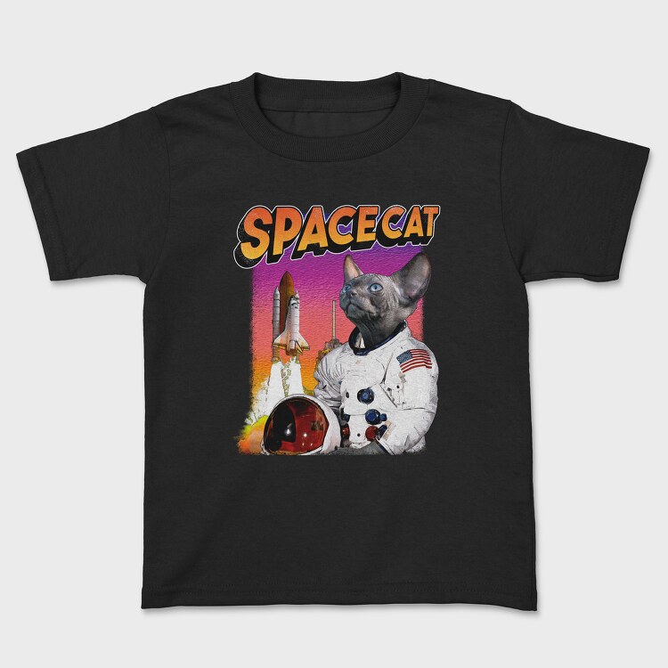 Space Sphynx Cat Astronaut, Детска Тениска