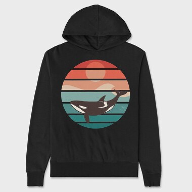 Retro Orca, Unisex Men's Hoodie