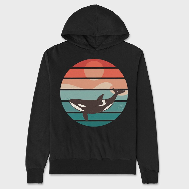 Retro Orca, Unisex Men's Hoodie