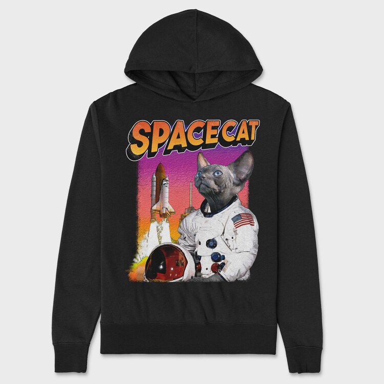 Space Sphynx Cat Astronaut, Унисекс Мъжко Суичър