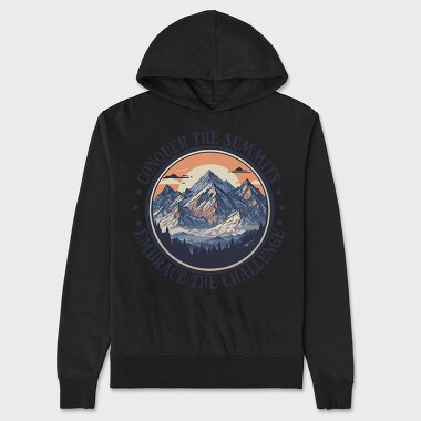 Mountains Text Vintage, Unisex Men's Hoodie