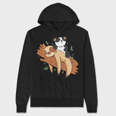 Panda Sloth Lazy, Unisex Men's Hoodie