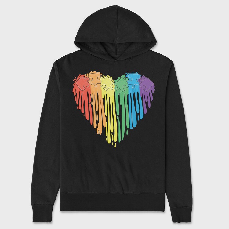 Puzzle Rainbow Paint, Унисекс Мъжко Суичър