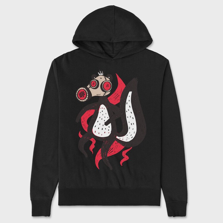 Skunk With Gas Mask, Unisex Men's Hoodie