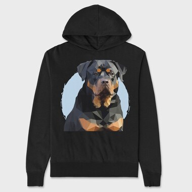 Mosaic Rottweiler, Unisex Men's Hoodie