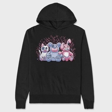 Pastel Goth Stuffed Animals, Unisex Men's Hoodie