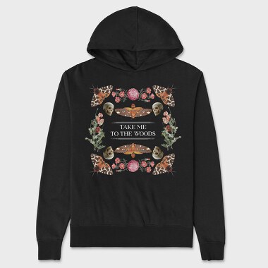 Moth Mandala, Unisex Men's Hoodie